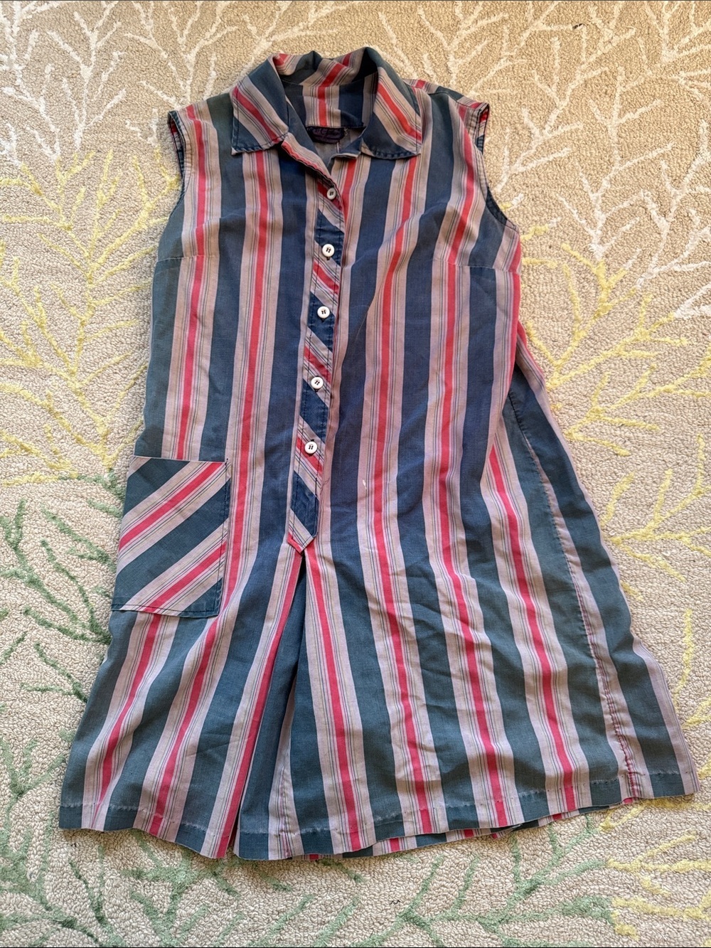 Rare Vintage 1950s striped romper XL